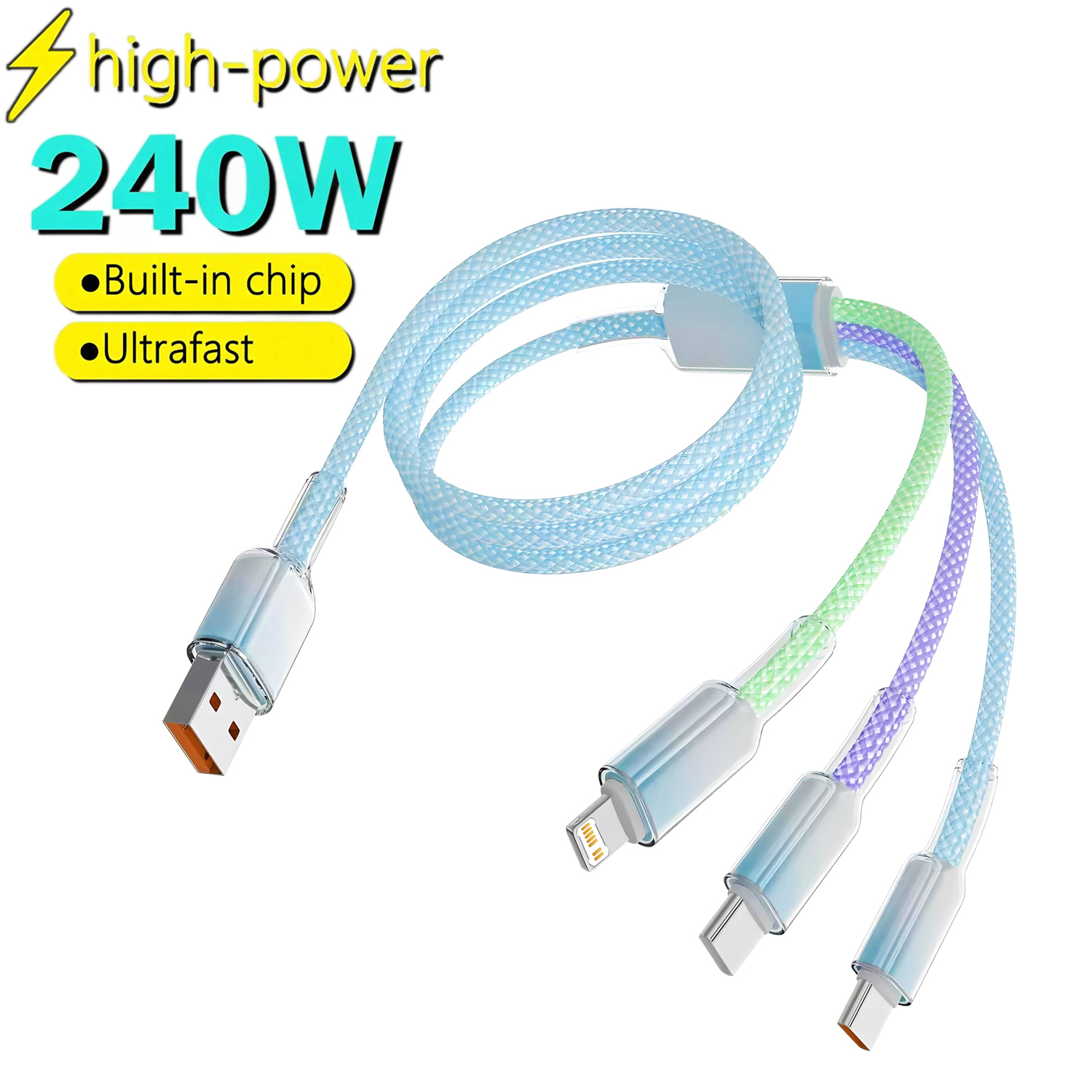 240W 5A USB-A to 2 Type-C Fast - Type 2 Charger 评论和价格
